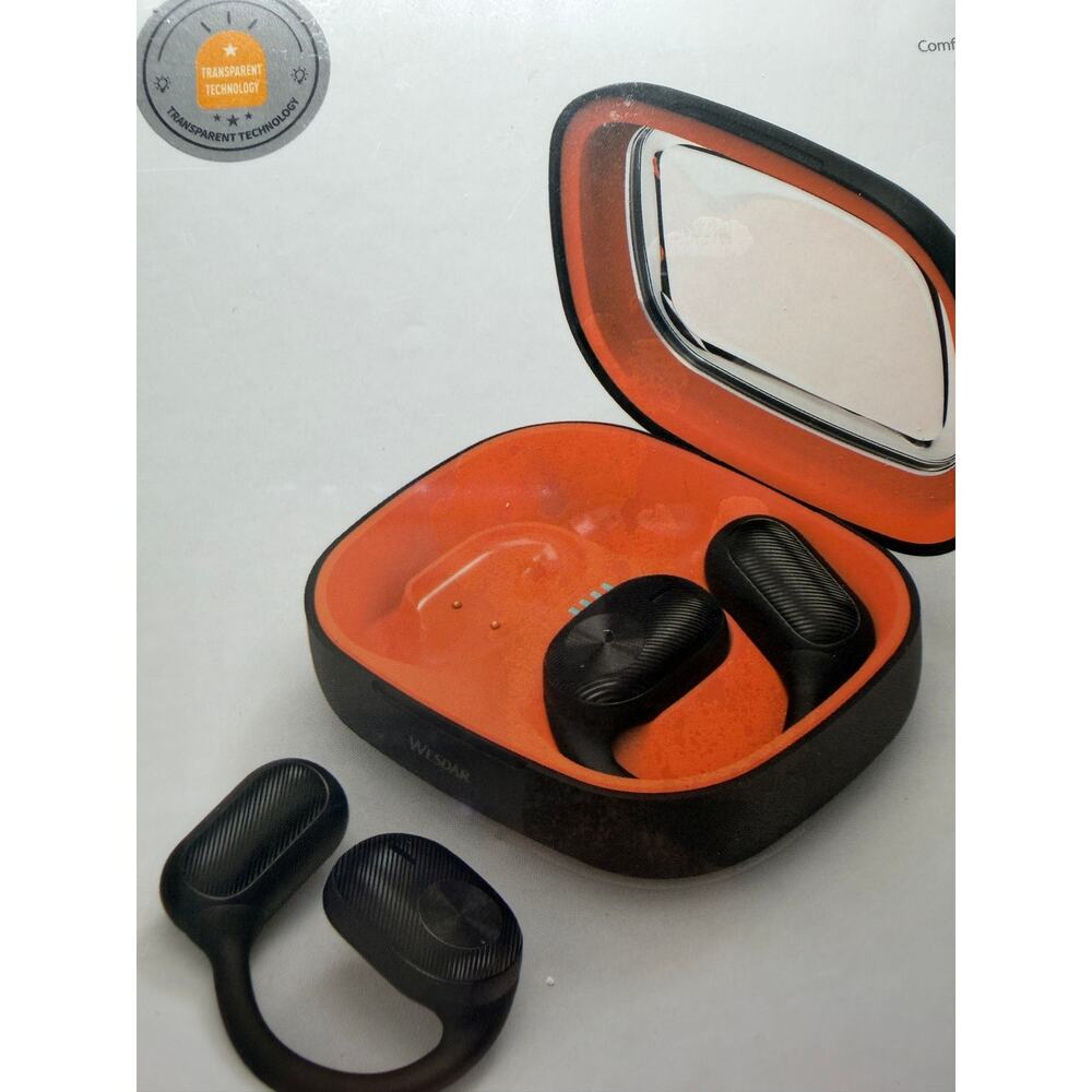 Wireless Earplug ear phones black long charge Hi Fi Sound Effects